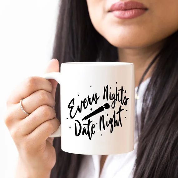 insulated ceramic coffee mug -Date Night Coffee Mug, Every Nights Date Night,