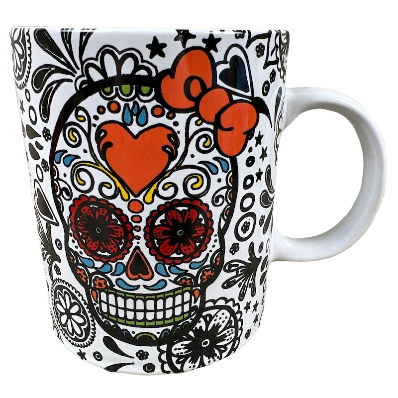 custom printed travel coffee cup -Day Of The Dead Sugar Skull Jumbo Mug Fisher