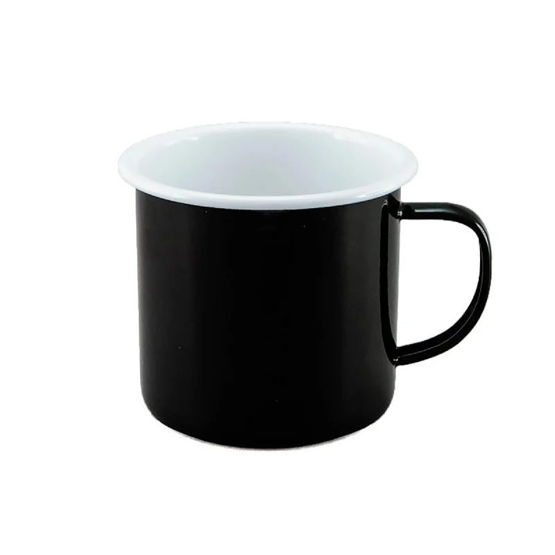 custom tea cup -Falcon Enamel Mug Deluxe 2 Tone 500ml in Black and in White