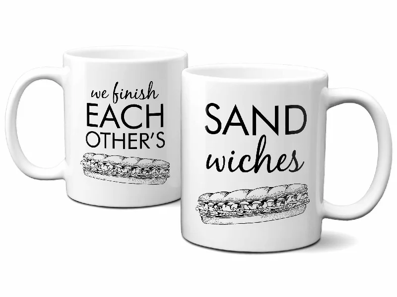 simple travel tea mug -His and Hers Sandwiches Coffee Mugs