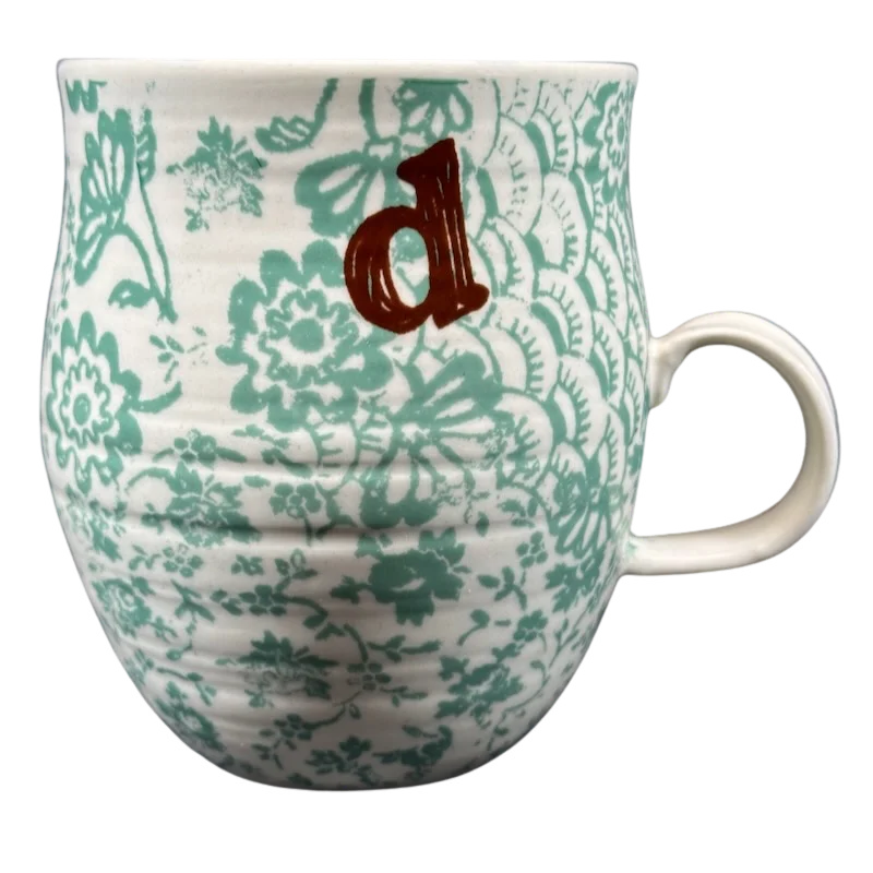 reusable bamboo coffee cup -Homegrown Letter "d" Monogram Initial Mug Anthropologie