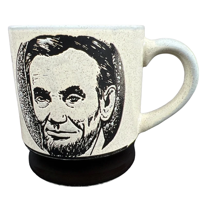 chic tea cup -Illinois Land Of Lincoln Etched Vintage Mug