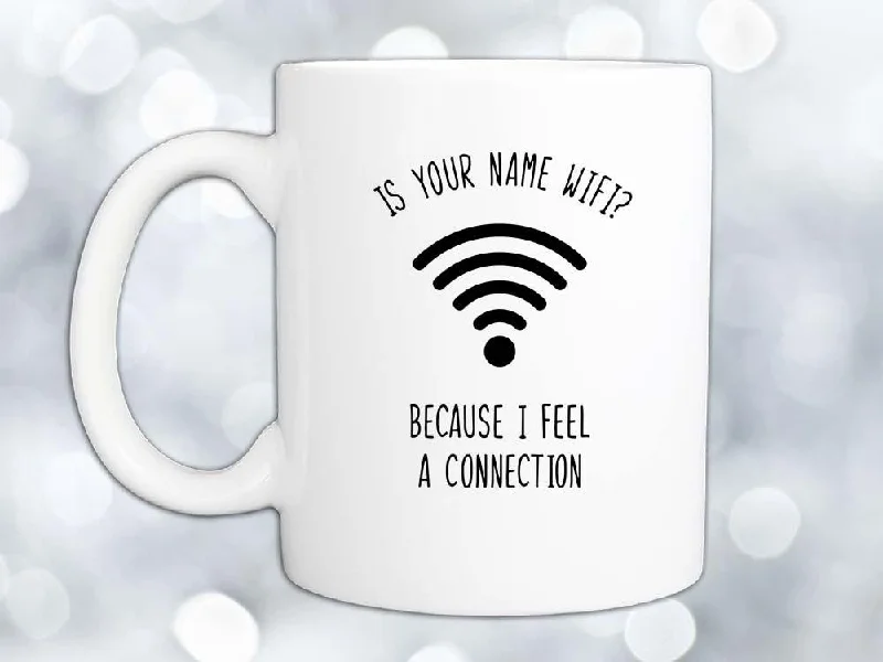 coffee cup with motivational quote -Is Your Name Wifi Coffee Mug