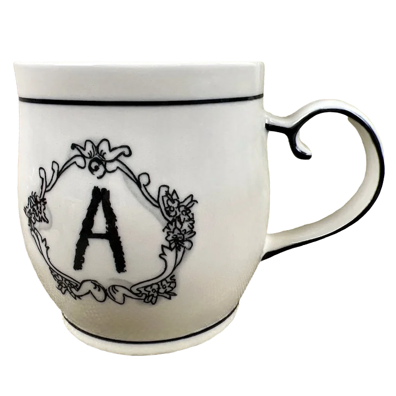 customized travel mug -Letter "A" Monogram Initial Mug Katie Mandy