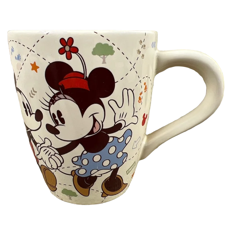 large travel mug with custom design -Mickey Mouse And Minnie Mouse Dancing With Pluto Mug Disney Store