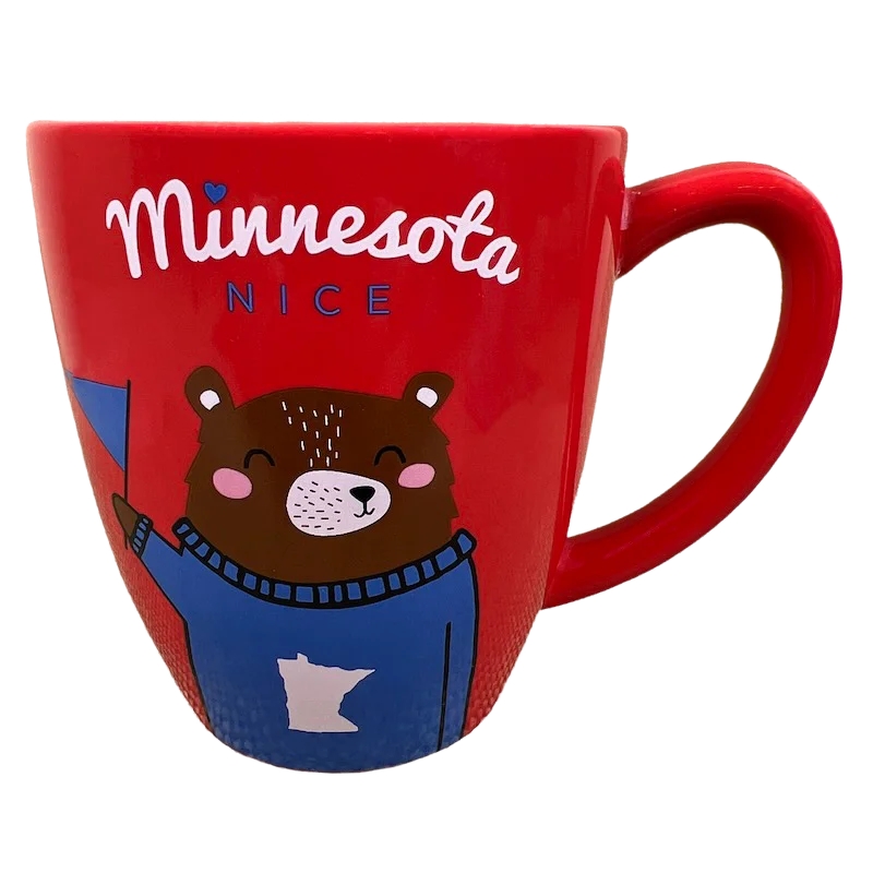 personalized coffee mug with logo -Minnesota Nice Mug Caribou Coffee