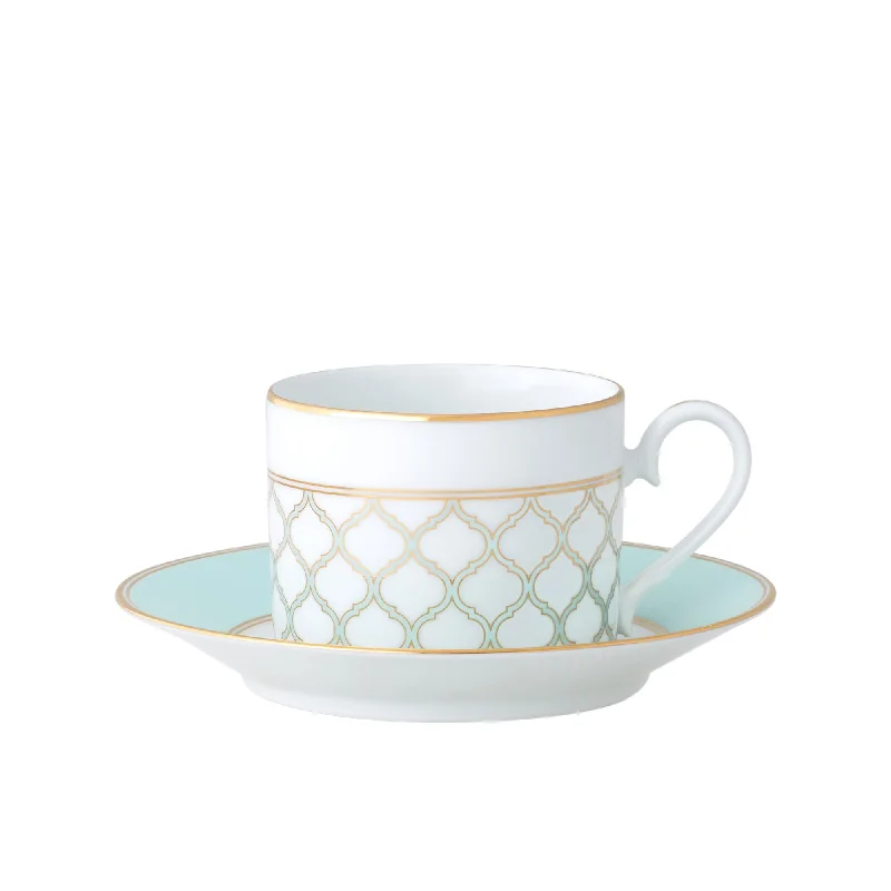 sleek tea mug -Noritake Eternal Palace Tea Cup and Saucer 225ml Mint