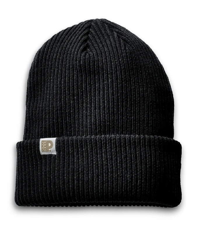 simple design coffee mug -Peet’s Beanie - Black