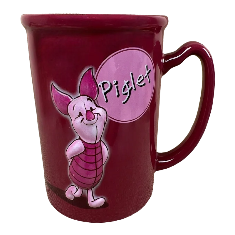 novelty coffee cup with design -Piglet Pink And Proud Of It! Embossed Mug Disney Store