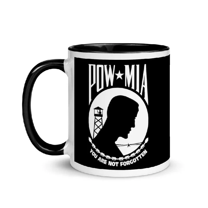 vintage tea mug -POW MIA Mug - 11 oz. Black Mug