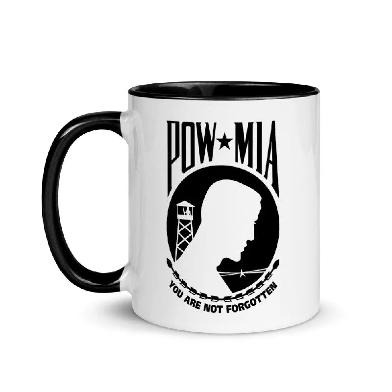 large coffee mug with funny quotes -POW MIA Mug - 11 oz. White Mug