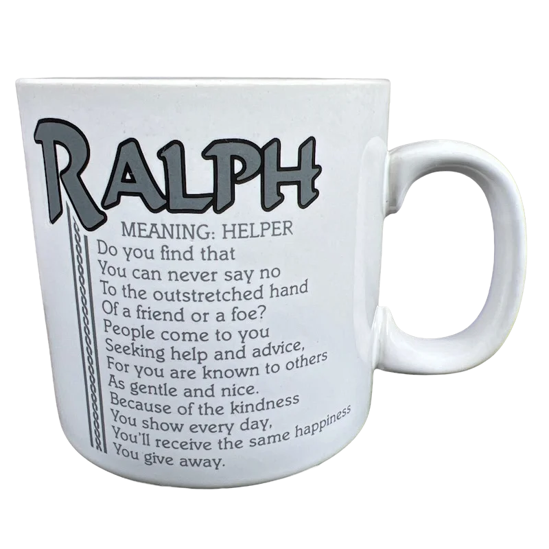 best tea mug -RALPH Poetry Name Gray Interior Mug Papel