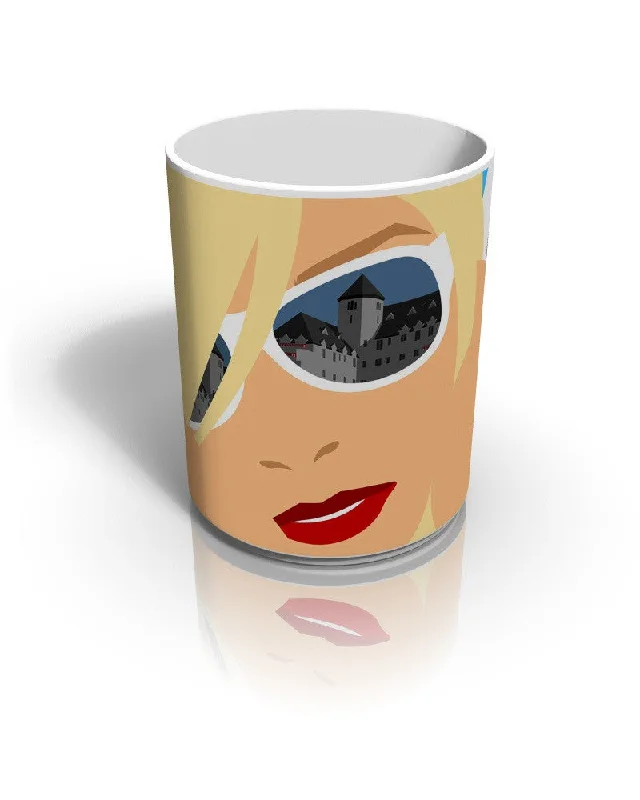 coffee mug with gold trim -SHADES Coffee Mug