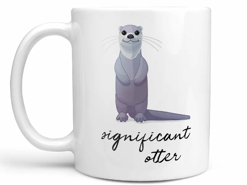 unique ceramic coffee cup -Significant Otter Coffee Mug