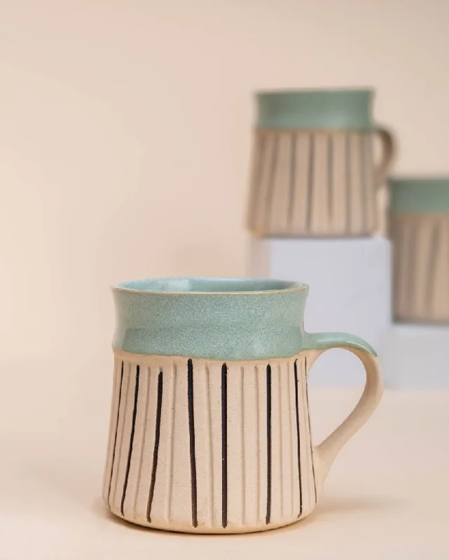 decorative coffee mug -Sip Serenity Rustic Ceramic Mug |12 x 7 x 10cm/ 5 x 3 x 4 inches