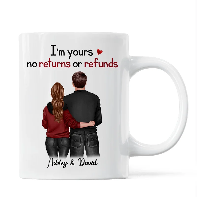 custom printed ceramic mug -Standing Back View Couple Anniversary Gift For Him Gift For Her Personalized Mug