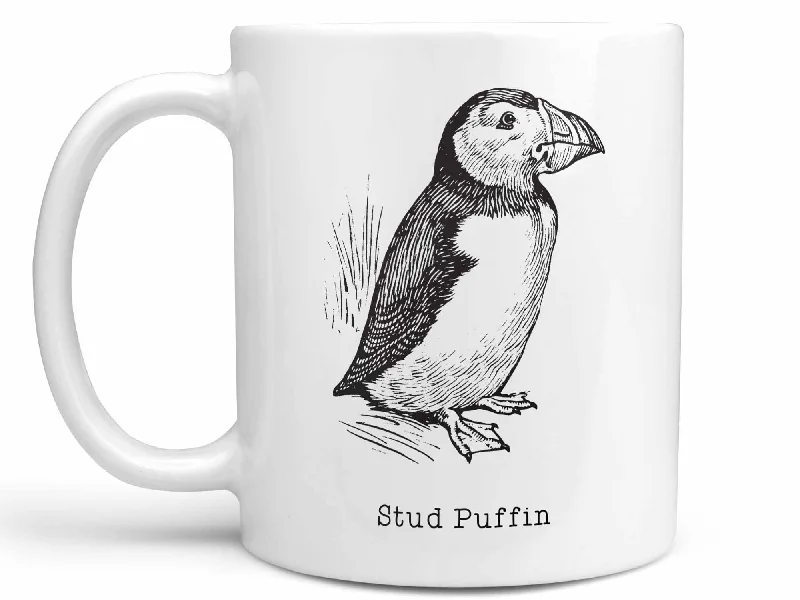 holiday-themed coffee mug -Stud Puffin Coffee Mug