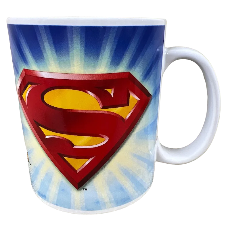 retro tea cup design -Superman Logo Look! Up In The Sky! It's A Bird!  It's A Plane! It's Superman! Mug