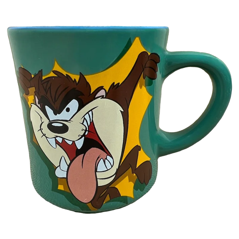 vibrant travel coffee cup -Taz Diner Mug Yellow Interior Warner Brothers