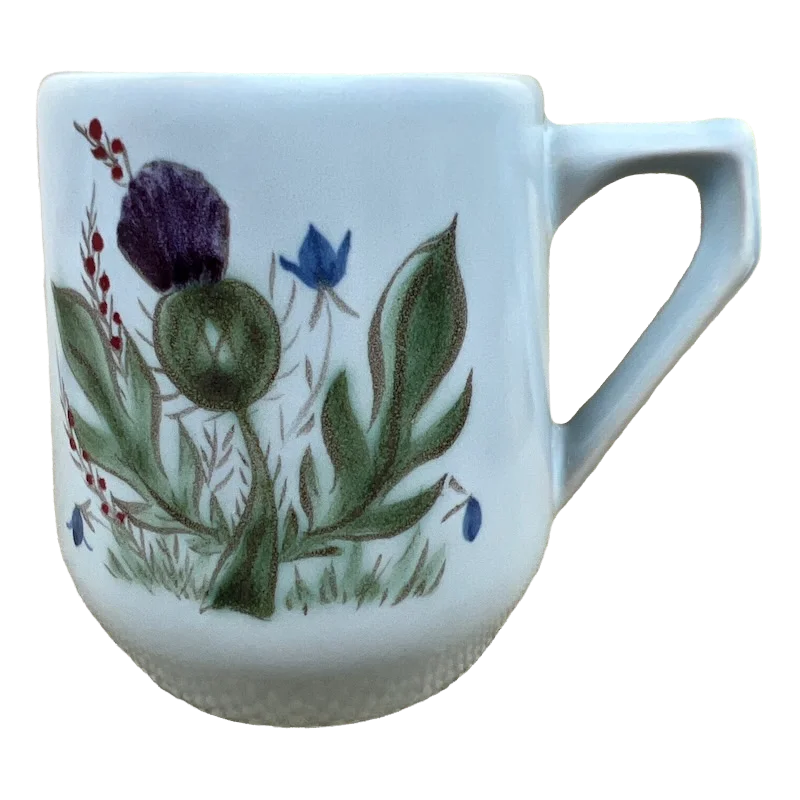 handmade coffee mug for gifts -Thistleware Floral Mug Buchan Portobello Scotland