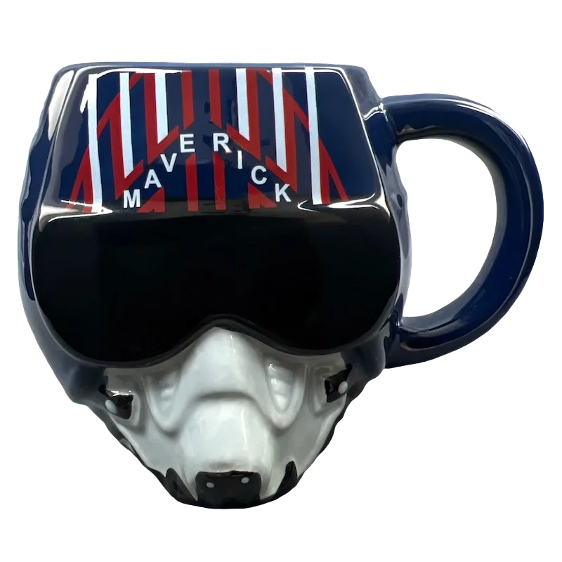 silicone coffee mug -Top Gun Maverick 3D Figural Sculpted Helmet Mug Silver Buffalo