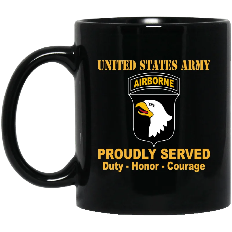 premium insulated tea mug -U.S. Army 101st Airborne Division 11 oz - 15 oz Black Mug