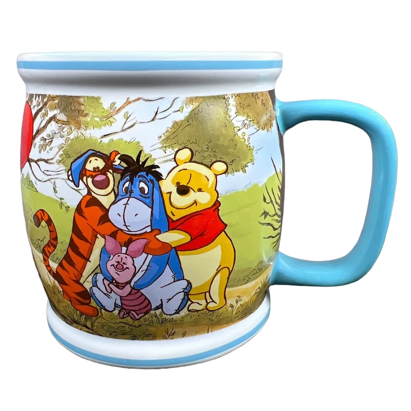 creative travel coffee mug for work -Winnie The Pooh Piglet Tigger Eeyore One Grand Way To See All The Wood's Wonders Mug Disney Store