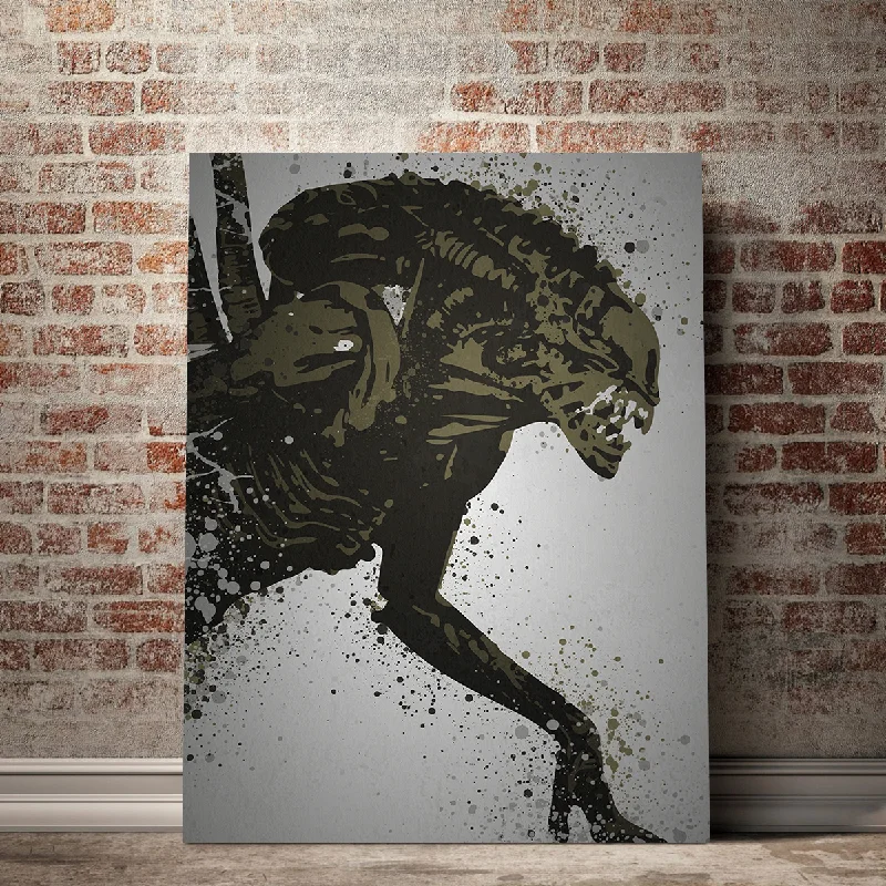 geometric nature landscape canvas art-Alien Xenomorph