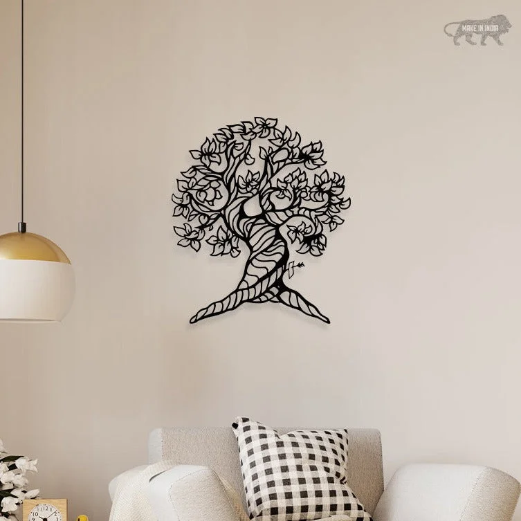 vibrant nature abstract wall art-Beautiful Tree Metal wall art