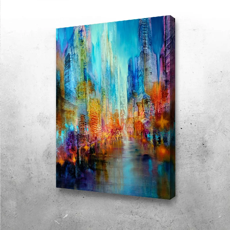 oversized geometric nature-inspired paintings-Big City