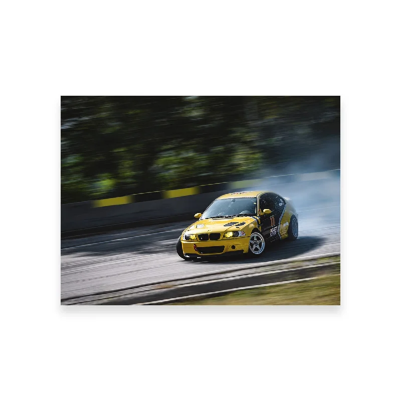 retro tropical cityscape canvas art-BMW Racing