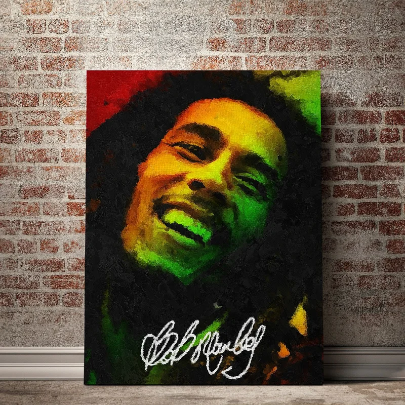 scenic abstract nature wall canvas paintings-Bob Marley Painting