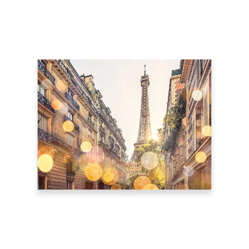 oversized cityscape floral paintings-Bokeh In Paris