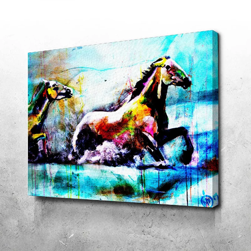 retro oversized cityscape paintings-Chevaux