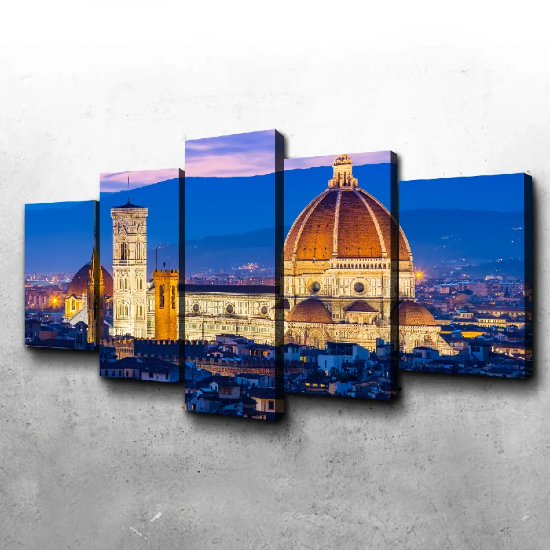 oversized modern tropical floral paintings-Duomo of Florence