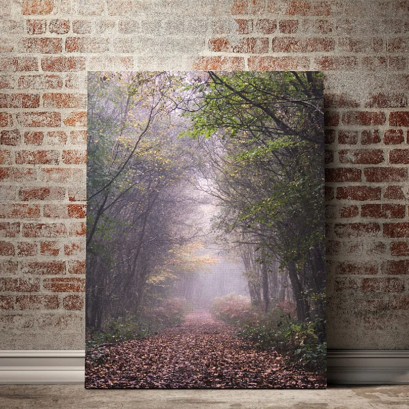 abstract vibrant tropical canvas paintings-Forest Path