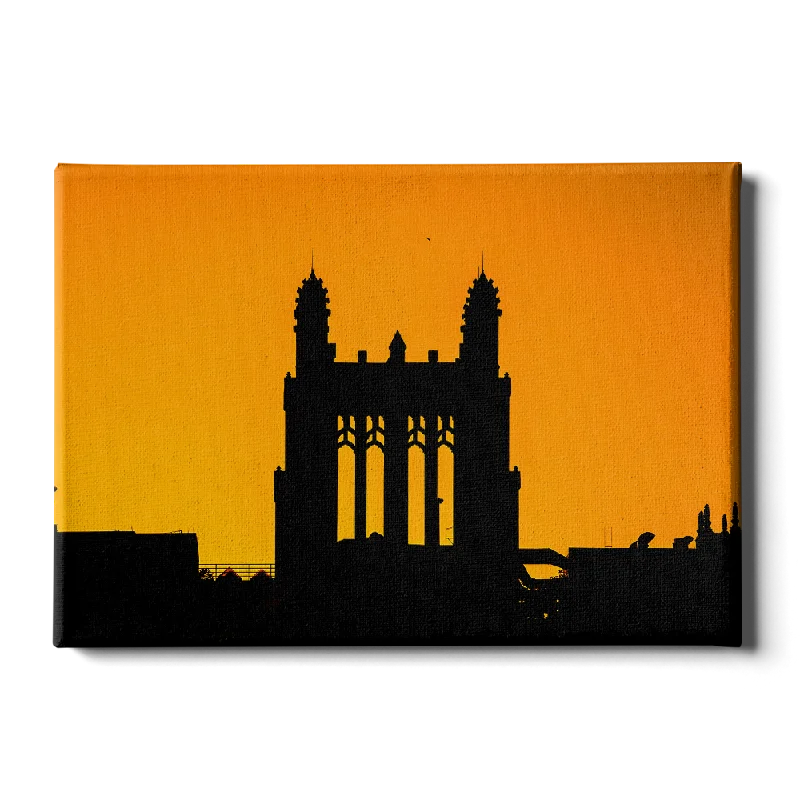 tropical cityscape geometric paintings-Iowa Hawkeyes - Iowa Sunset