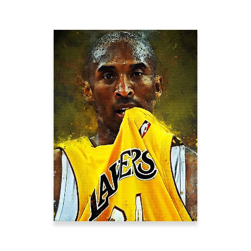 colorful large cityscape canvas art-Kobe Bryant Paint