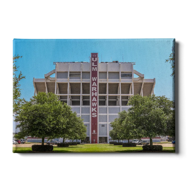 coastal tropical geometric canvas paintings-Louisiana Monroe Warhawks - Malone