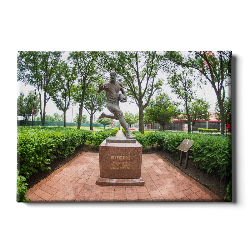 bold floral abstract paintings-Rutgers Scarlet Knights - Birthplace Statue