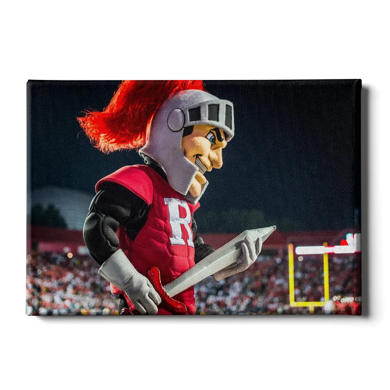 geometric cityscape art wall paintings-Rutgers Scarlet Knights - Sir Henry's Sword