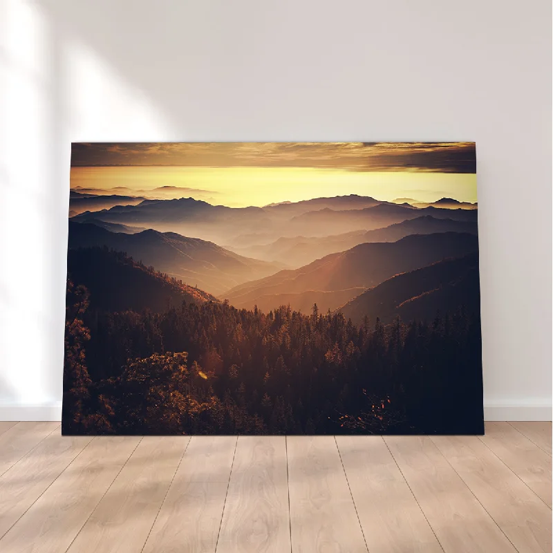 artistic coastal nature wall canvas paintings-Scenic Sunset Sierra Nevada Mountains