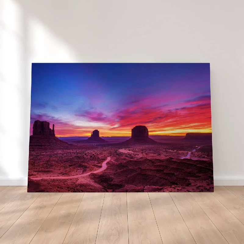 bold abstract tropical landscape canvas paintings-Sunrise over Monument Valley