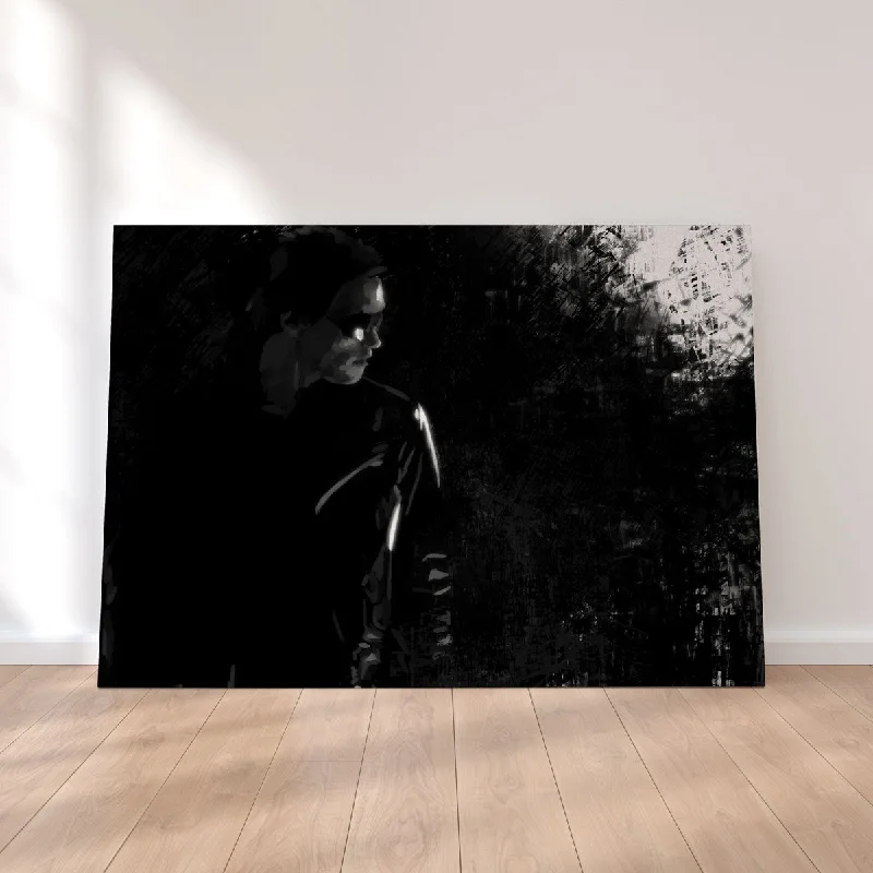 geometric large coastal wall paintings-Terminator in the Shadows