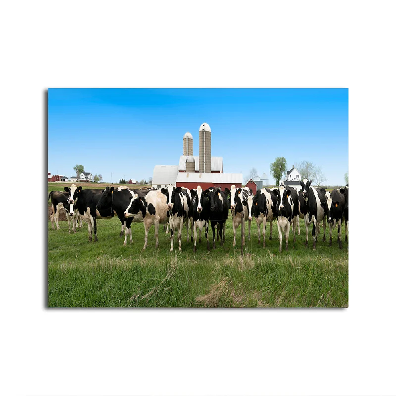 artistic contemporary beach landscape paintings-Wisconsin Dairy Cows